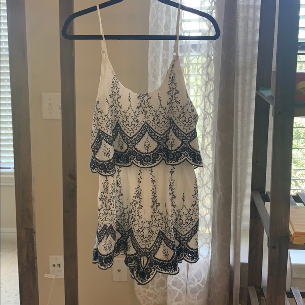 Blue and White Tobi Romper